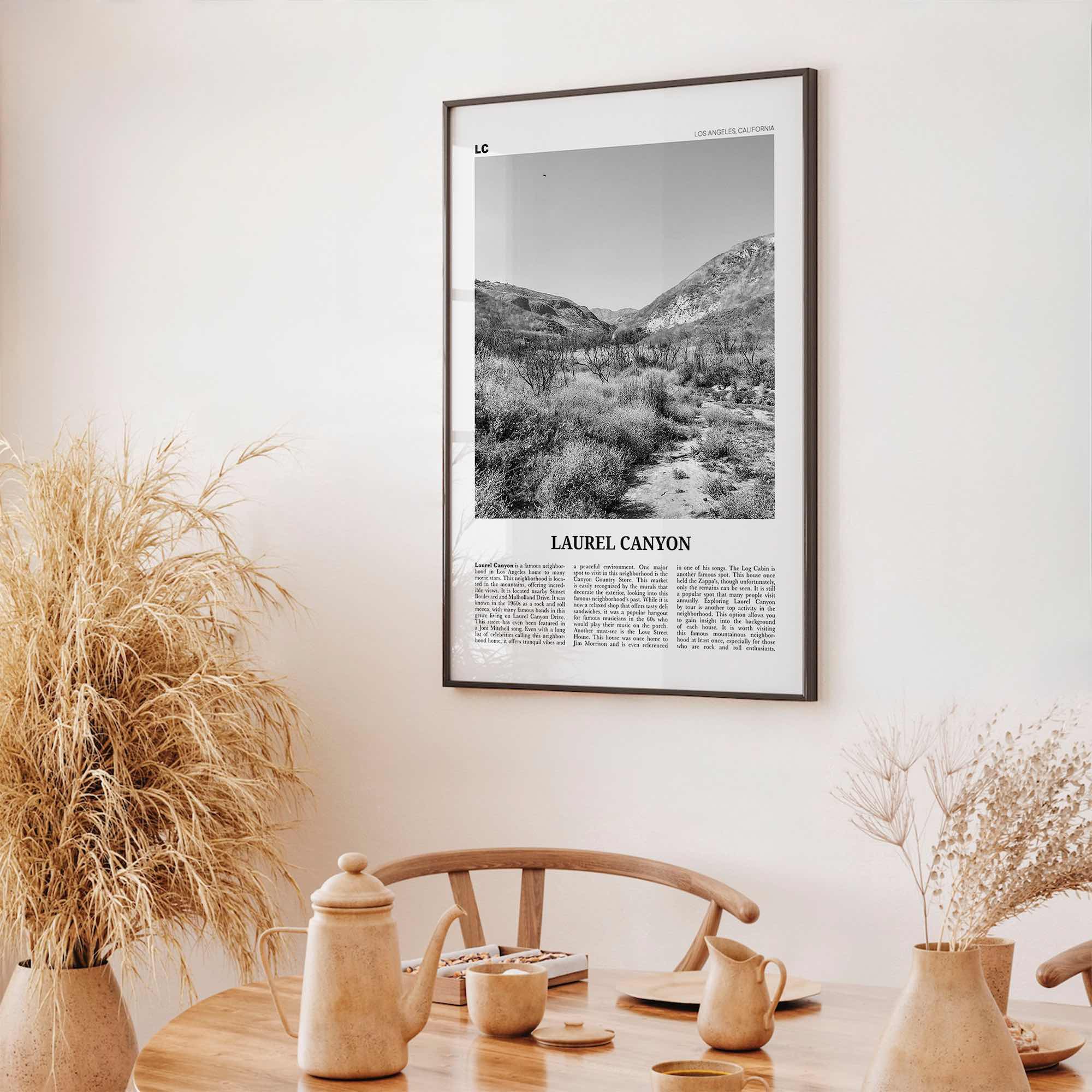 Laurel Canyon Print Black and White, Laurel Canyon Wall Art, Laurel Canyon Poster, Laurel Canyon Photo, Los Angeles, California