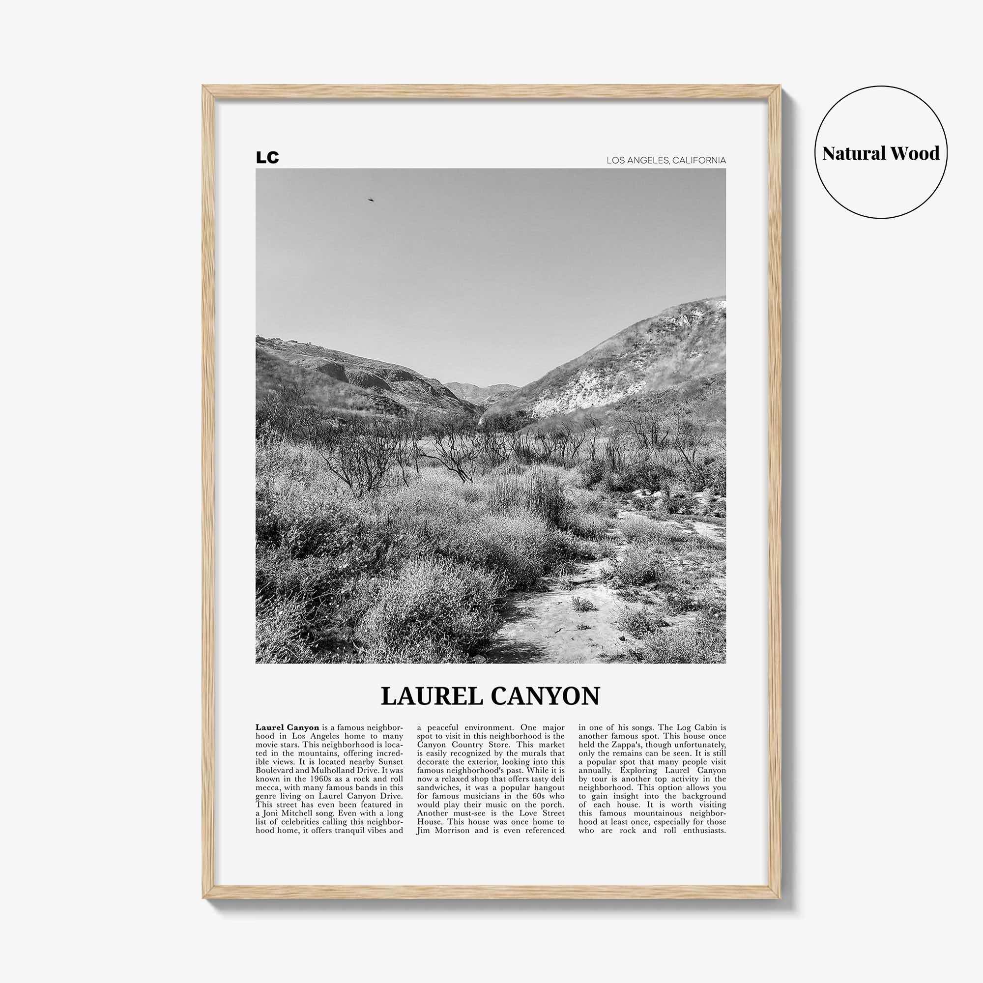 Laurel Canyon Print Black and White, Laurel Canyon Wall Art, Laurel Canyon Poster, Laurel Canyon Photo, Los Angeles, California