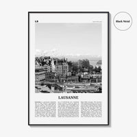Lausanne Print Black and White, Lausanne Wall Art, Lausanne Poster, Lausanne Photo, Lausanne Wall Décor, Switzerland, Losanna, Vaud, Swiss