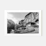 Lauterbrunnen Landscape B&W Poster