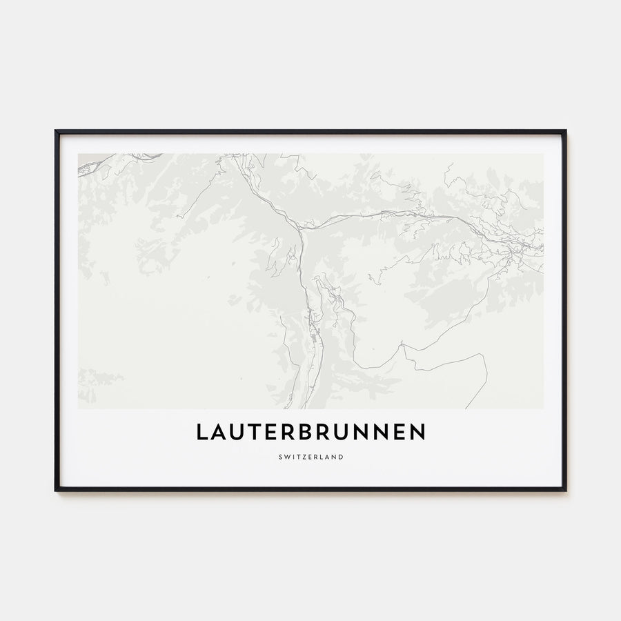 Lauterbrunnen Map Landscape Poster