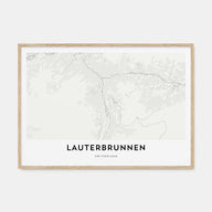 Lauterbrunnen Map Landscape Poster