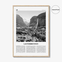 Lauterbrunnen Print Black and White, Lauterbrunnen Wall Art, Lauterbrunnen Poster, Lauterbrunnen Photo, Lauterbrunnen Décor, Switzerland
