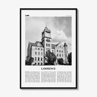 Lawrence Print Black and White Kansas, Lawrence Wall Art, Lawrence Poster, Lawrence Photo, Lawrence Wall Décor, USA, United States