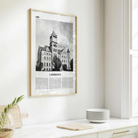 Lawrence Print Black and White Kansas, Lawrence Wall Art, Lawrence Poster, Lawrence Photo, Lawrence Wall Décor, USA, United States