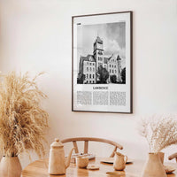 Lawrence Print Black and White Kansas, Lawrence Wall Art, Lawrence Poster, Lawrence Photo, Lawrence Wall Décor, USA, United States