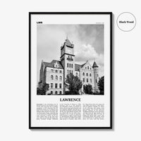 Lawrence Print Black and White Kansas, Lawrence Wall Art, Lawrence Poster, Lawrence Photo, Lawrence Wall Décor, USA, United States