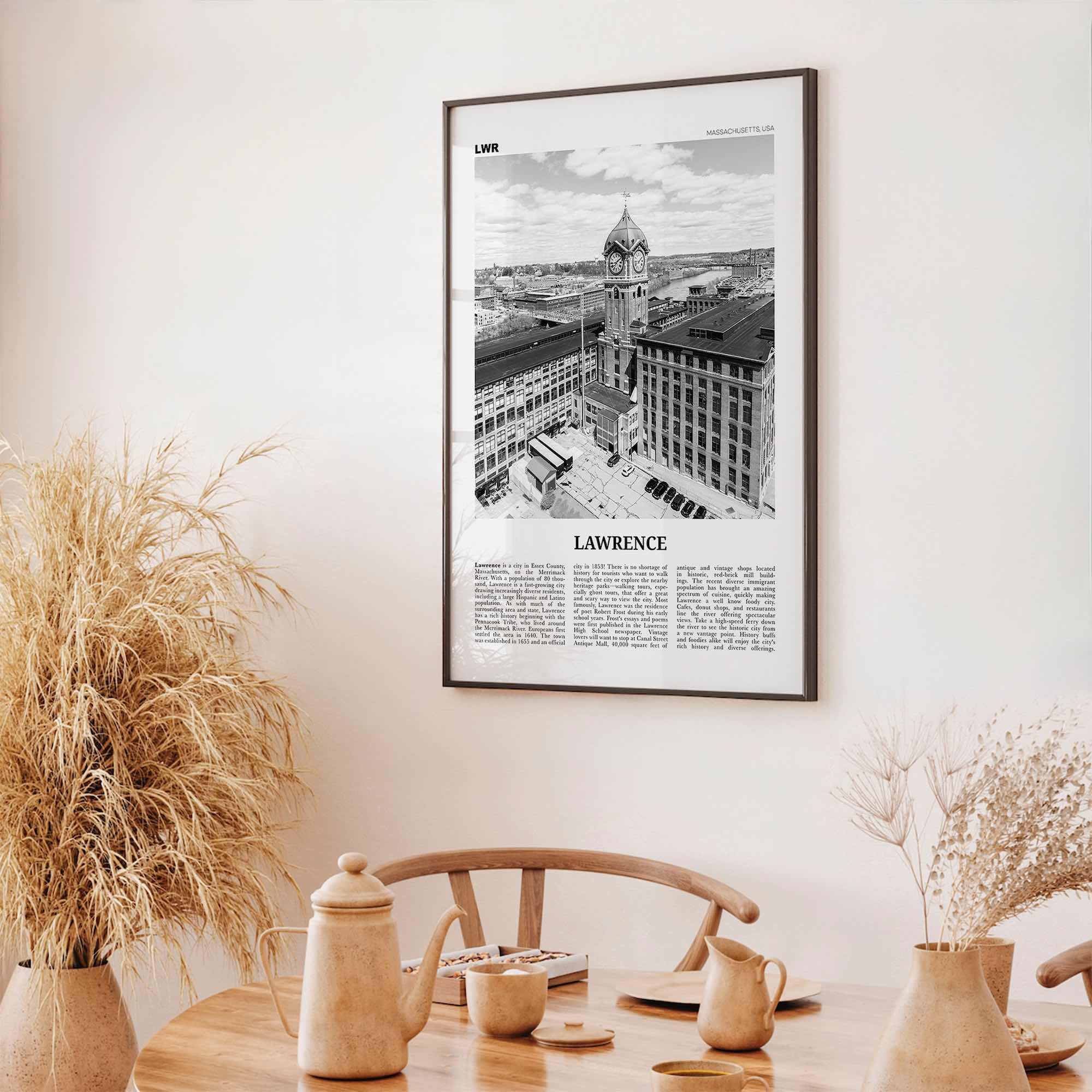 Lawrence Print Black and White Massachusetts, Lawrence Wall Art, Lawrence Poster, Lawrence Photo, Lawrence Wall Décor, USA, United States