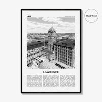 Lawrence Print Black and White Massachusetts, Lawrence Wall Art, Lawrence Poster, Lawrence Photo, Lawrence Wall Décor, USA, United States