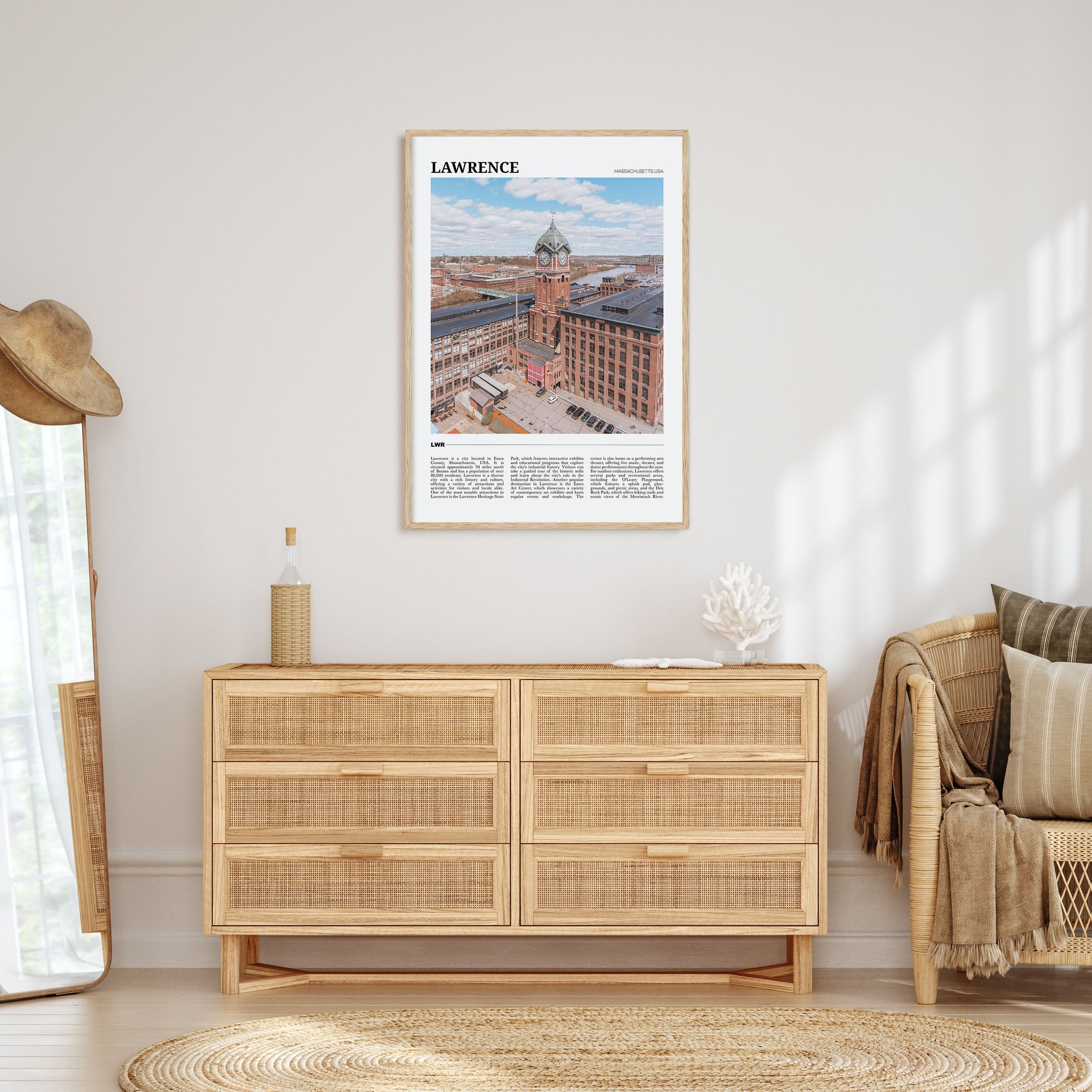 Lawrence, Massachusetts Travel Color Poster