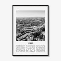 Lazio Print Black and White, Lazio Wall Art, Lazio Poster, Lazio Photo, Lazio Wall Décor, Lazio Map, France