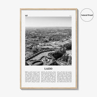 Lazio Print Black and White, Lazio Wall Art, Lazio Poster, Lazio Photo, Lazio Wall Décor, Lazio Map, France