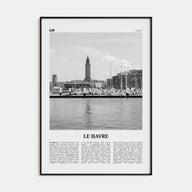 Le Havre Travel B&W Poster
