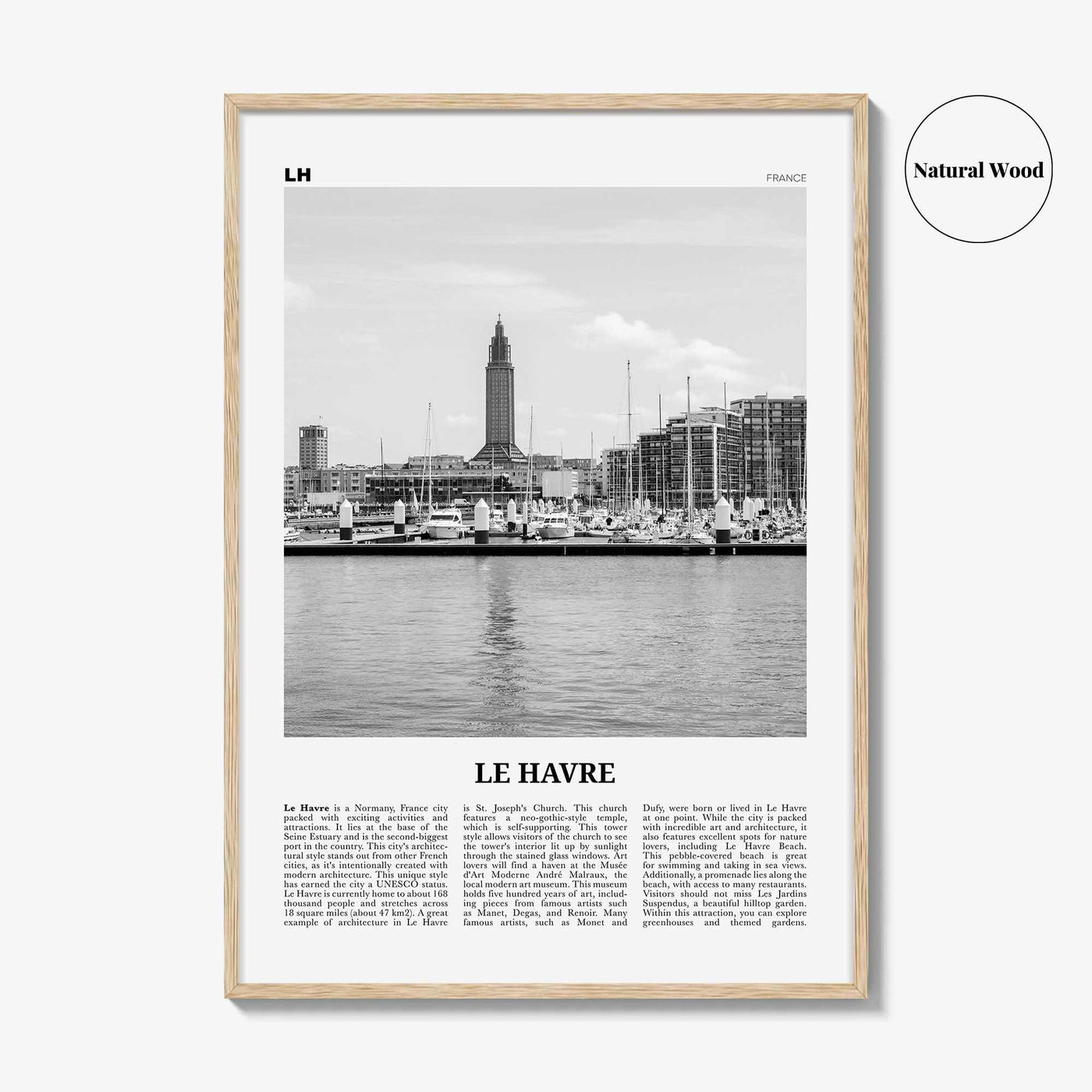 Le Havre Print Black and White, Le Havre Wall Art, Le Havre Poster, Le Havre Photo, Le Havre Wall Décor, Le Havre Map, France