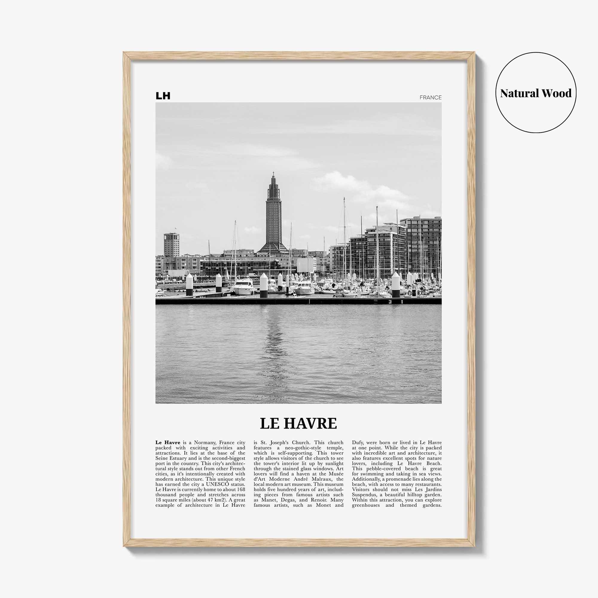 Le Havre Print Black and White, Le Havre Wall Art, Le Havre Poster, Le Havre Photo, Le Havre Wall Décor, Le Havre Map, France