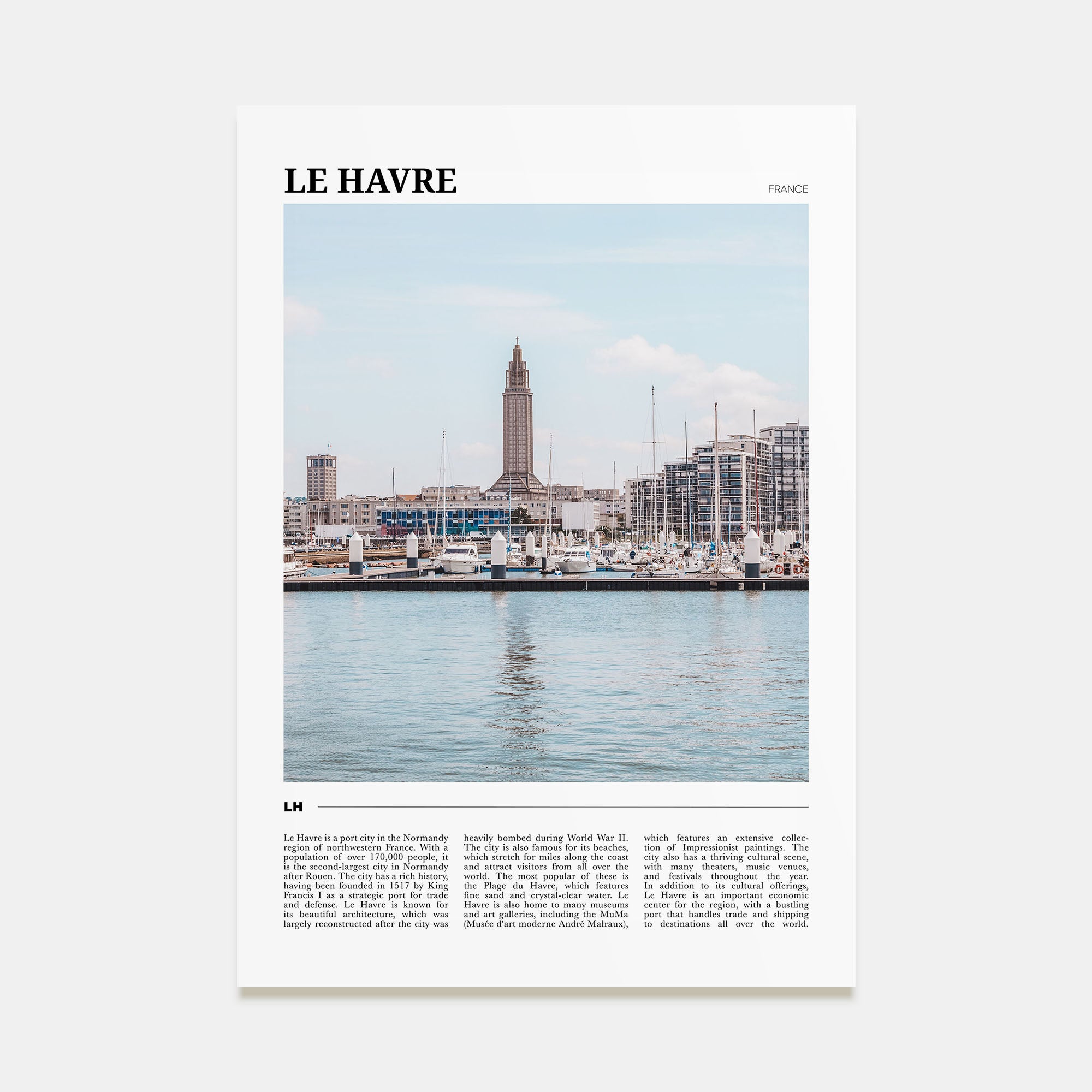 Le Havre Travel Color Poster