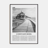 Le Mont-Saint-Michel Travel B&W Poster