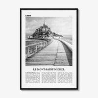 Le Mont Saint Michel Print Black and White, Mont-Saint-Michel Wall Art, Mont-Saint-Michel Poster, Le Mont-Saint-Michel Poster Print, France