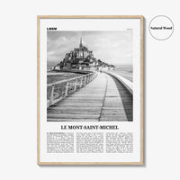 Le Mont Saint Michel Print Black and White, Mont-Saint-Michel Wall Art, Mont-Saint-Michel Poster, Le Mont-Saint-Michel Poster Print, France