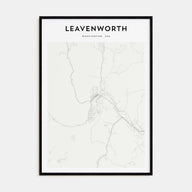 Leavenworth Map Portrait Poster