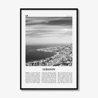 Lebanon Print Black and White No 1, Lebanon Wall Art, Lebanon Poster, Lebanon Photo, Lubnān, al-Lubnānīyah, Lebanese, Beirut, Middle East
