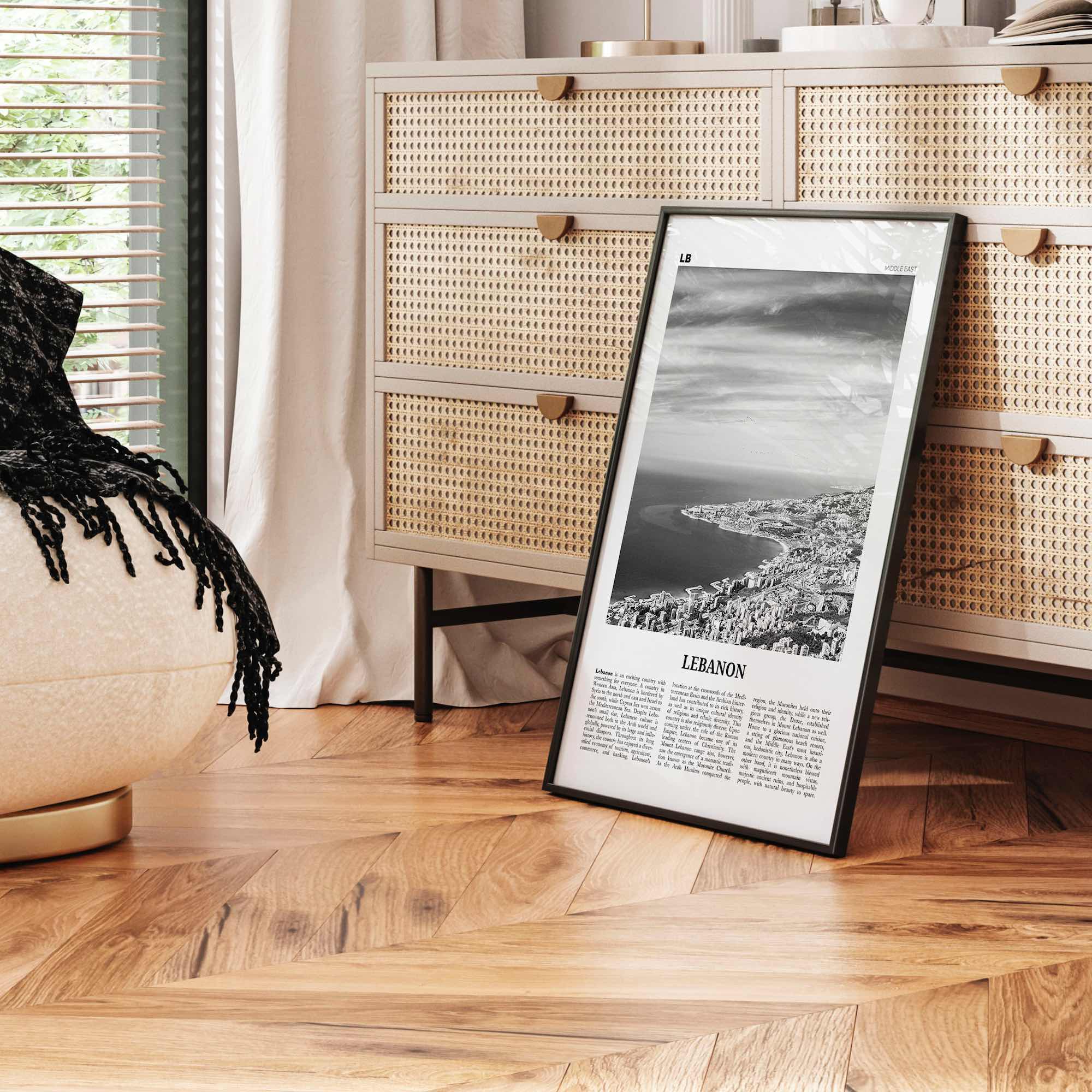 Lebanon Print Black and White No 1, Lebanon Wall Art, Lebanon Poster, Lebanon Photo, Lubnān, al-Lubnānīyah, Lebanese, Beirut, Middle East