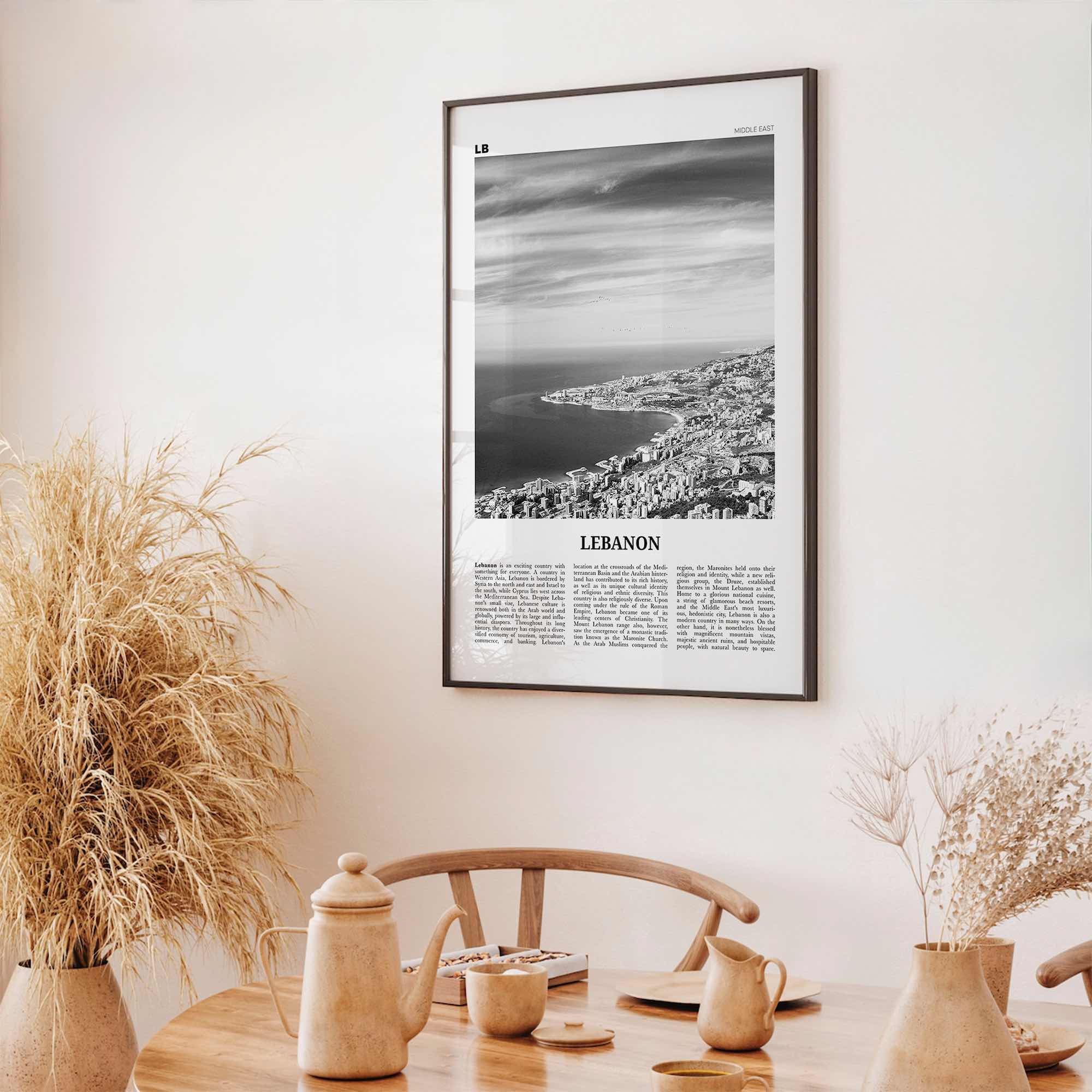 Lebanon Print Black and White No 1, Lebanon Wall Art, Lebanon Poster, Lebanon Photo, Lubnān, al-Lubnānīyah, Lebanese, Beirut, Middle East