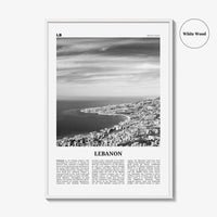 Lebanon Print Black and White No 1, Lebanon Wall Art, Lebanon Poster, Lebanon Photo, Lubnān, al-Lubnānīyah, Lebanese, Beirut, Middle East