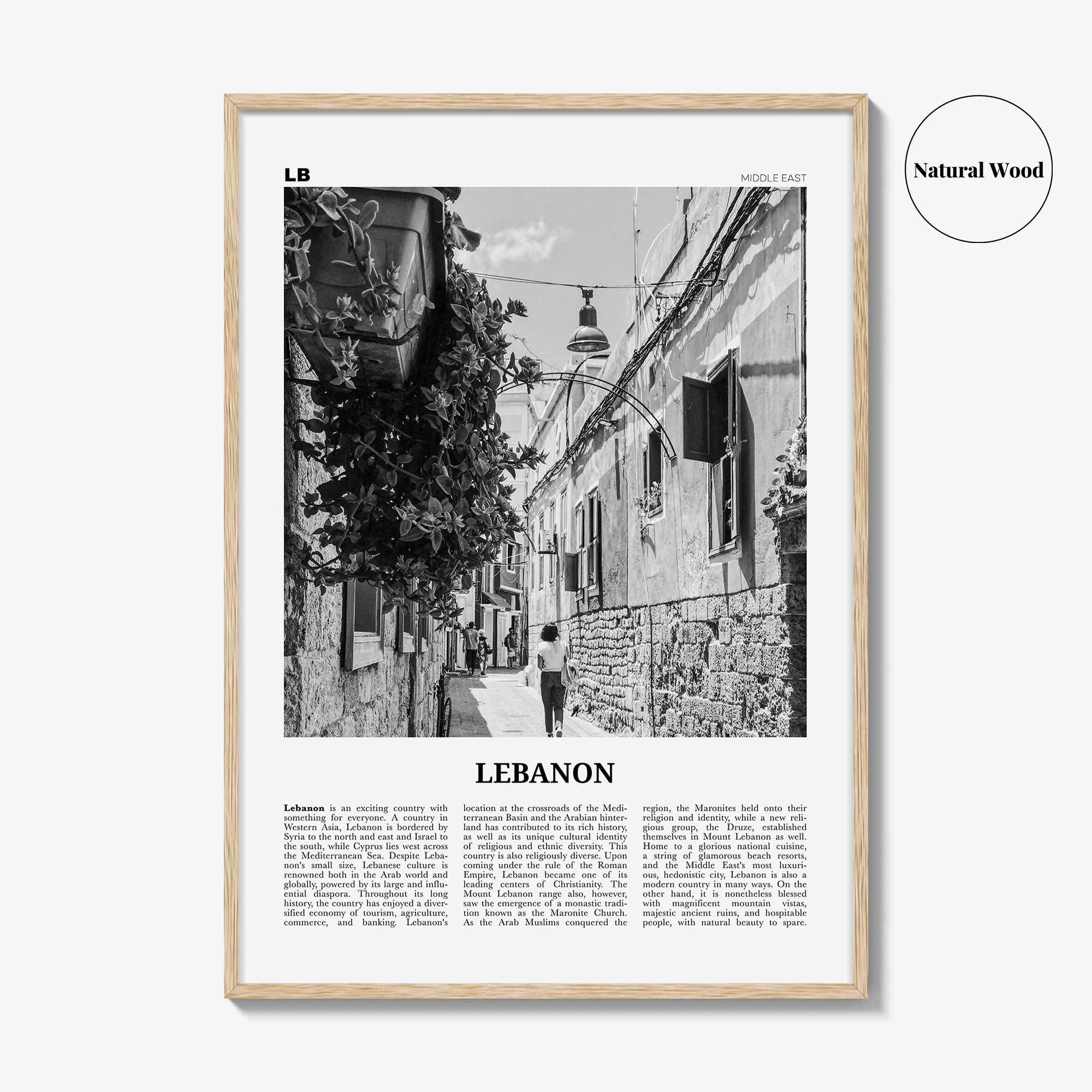 Lebanon Print Black and White No 2, Lebanon Wall Art, Lebanon Poster, Lebanon Photo, Lubnān, al-Lubnānīyah, Lebanese, Beirut, Middle East