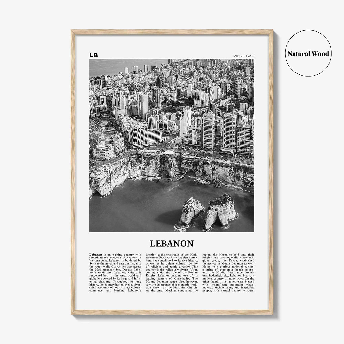 Lebanon Print Black and White No 3, Lebanon Wall Art, Lebanon Poster, Lebanon Photo, Lubnān, al-Lubnānīyah, Lebanese, Beirut