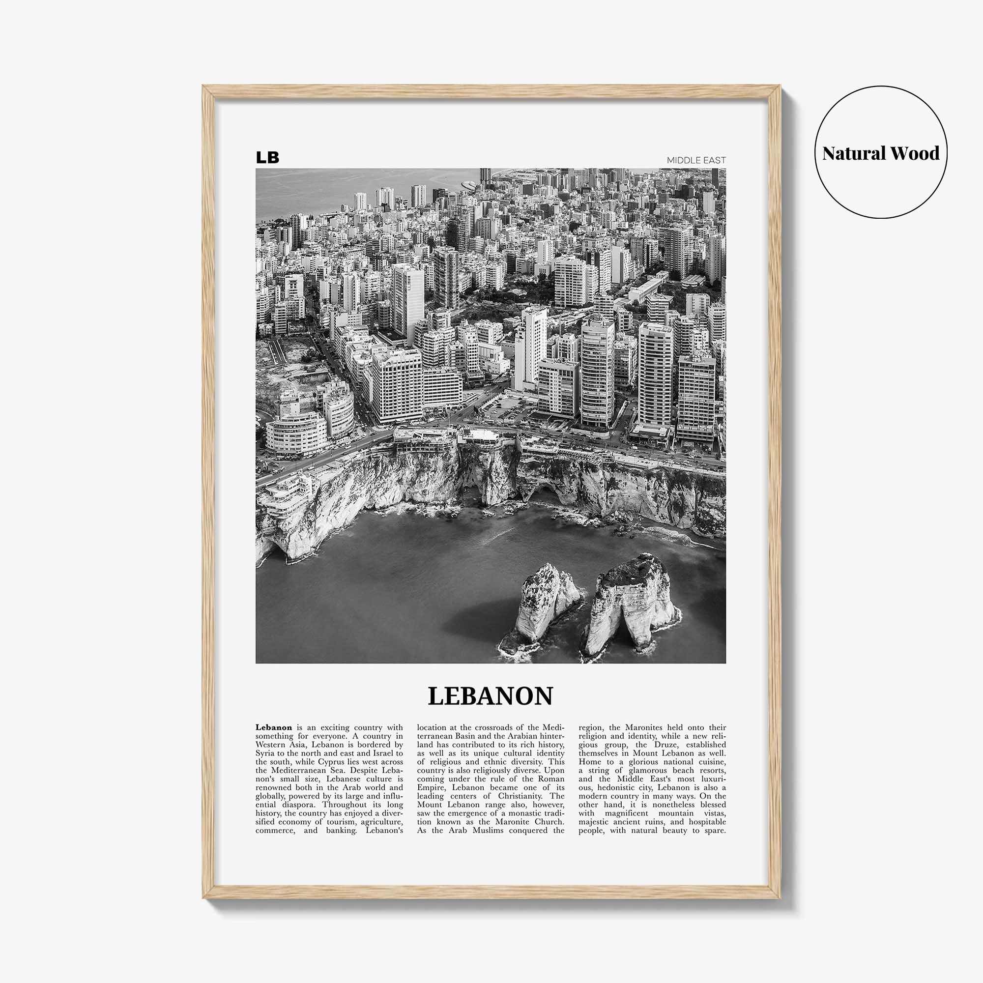 Lebanon Print Black and White No 3, Lebanon Wall Art, Lebanon Poster, Lebanon Photo, Lubnān, al-Lubnānīyah, Lebanese, Beirut