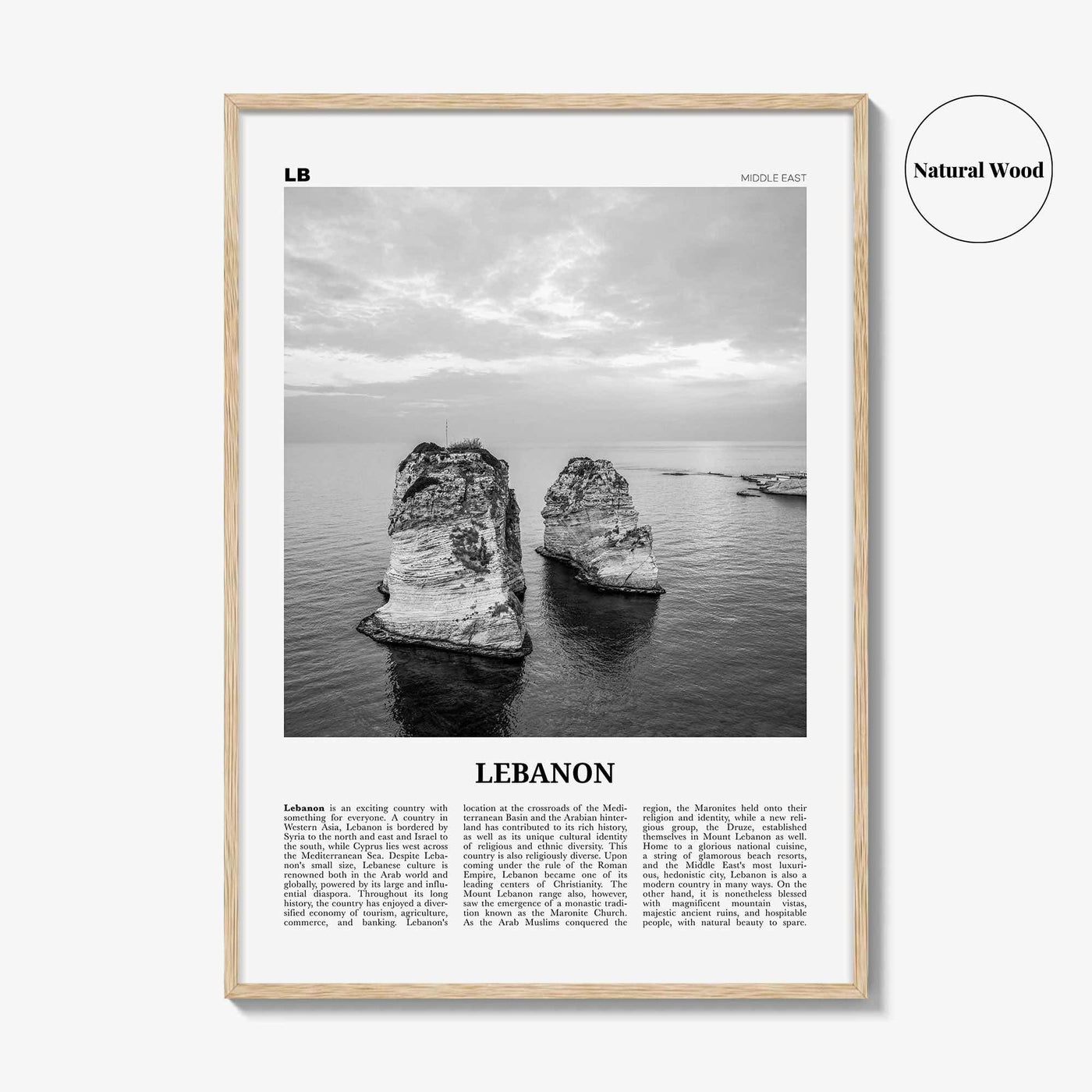 Lebanon Print Black and White No 4, Lebanon Wall Art, Lebanon Poster, Lebanon Photo, Lubnān, al-Lubnānīyah, Lebanese, Beirut, Middle East