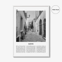 Lecce Print Black and White, Lecce Wall Art, Lecce Poster, Lecce Photo, Lecce Wall Décor, Lecce Map, Italy