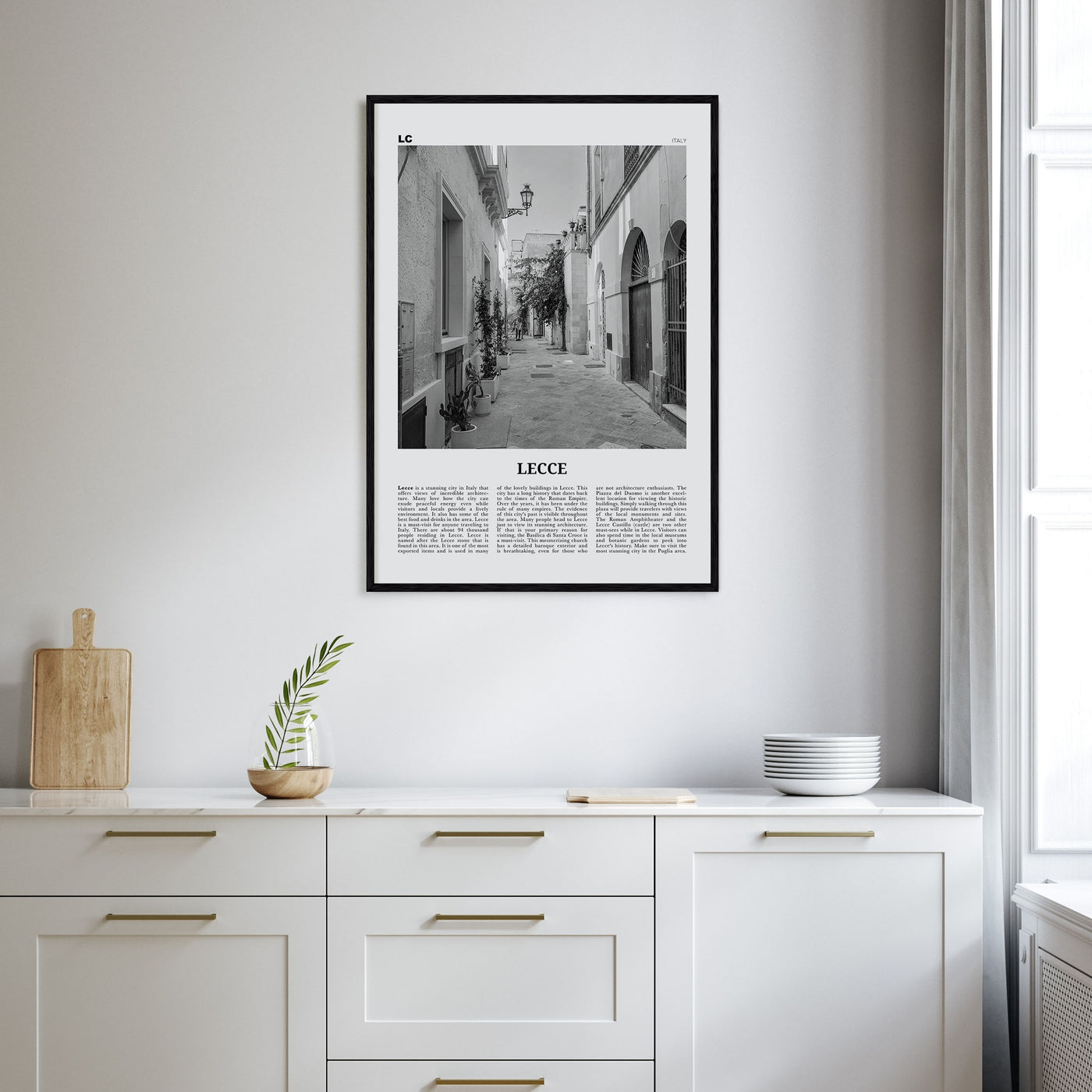 Lecce Travel B&W Poster