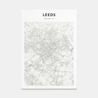 Leeds Map Portrait Poster