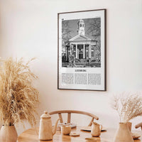 Leesburg Print Black and White, Leesburg Wall Art, Leesburg Poster, Leesburg Photo, Leesburg Wall Décor, Leesburg Map, Virginia, USA
