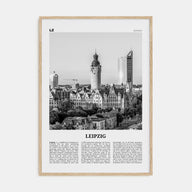 Leipzig Travel B&W Poster