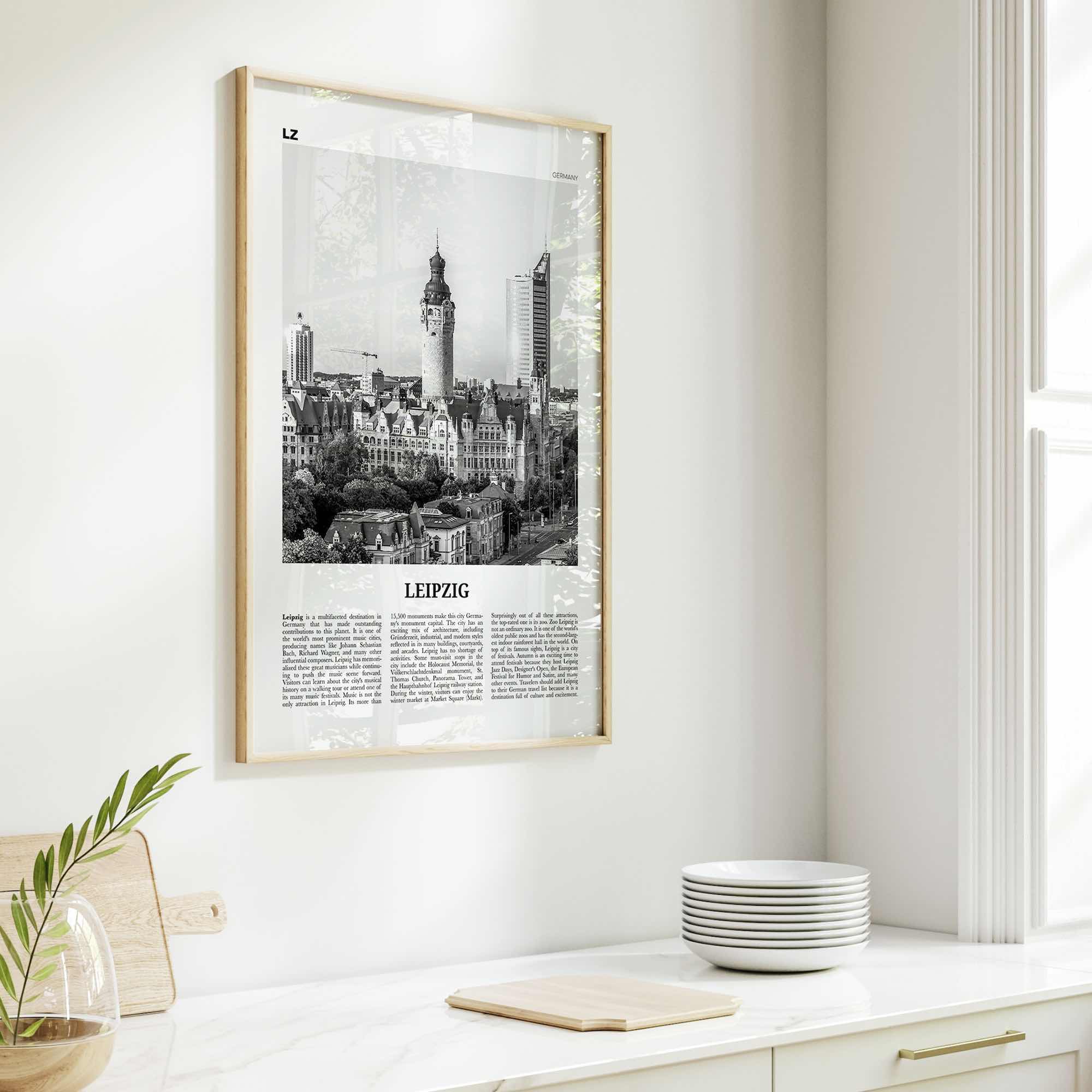 Leipzig Print Black and White, Leipzig Wall Art, Leipzig Poster, Leipzig Photo, Leipzig Wall Décor, Germany, Saxony, Deutschland