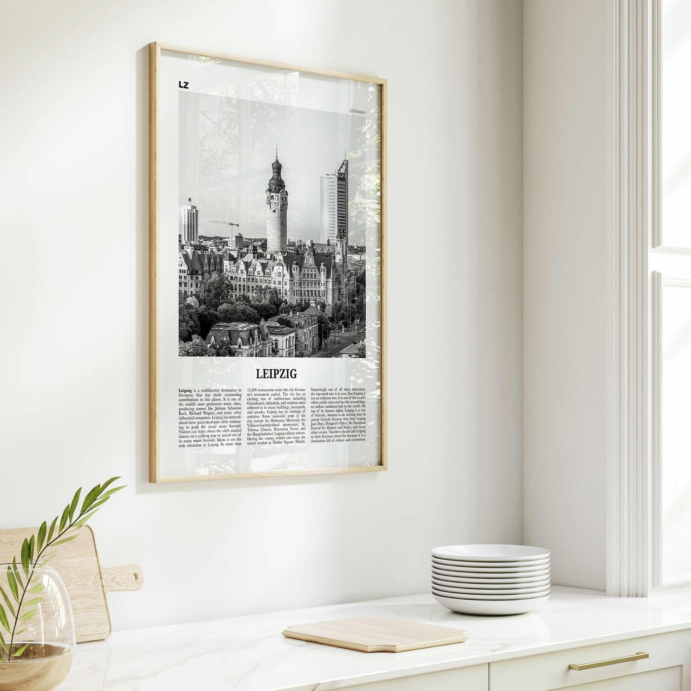 Leipzig Print Black and White, Leipzig Wall Art, Leipzig Poster, Leipzig Photo, Leipzig Wall Décor, Germany, Saxony, Deutschland