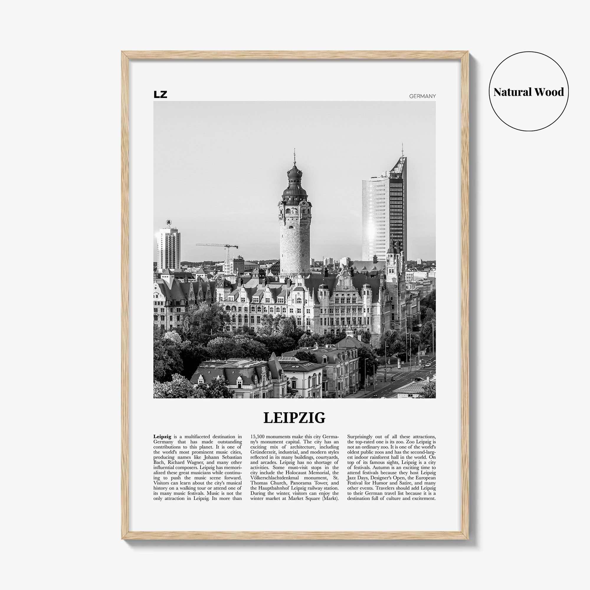 Leipzig Print Black and White, Leipzig Wall Art, Leipzig Poster, Leipzig Photo, Leipzig Wall Décor, Germany, Saxony, Deutschland
