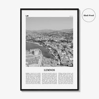 Lemnos Print Black and White, Lemnos Wall Art, Lemnos Poster, Lemnos Photo, Lemnos Wall Décor, Lemnos Map, Greece