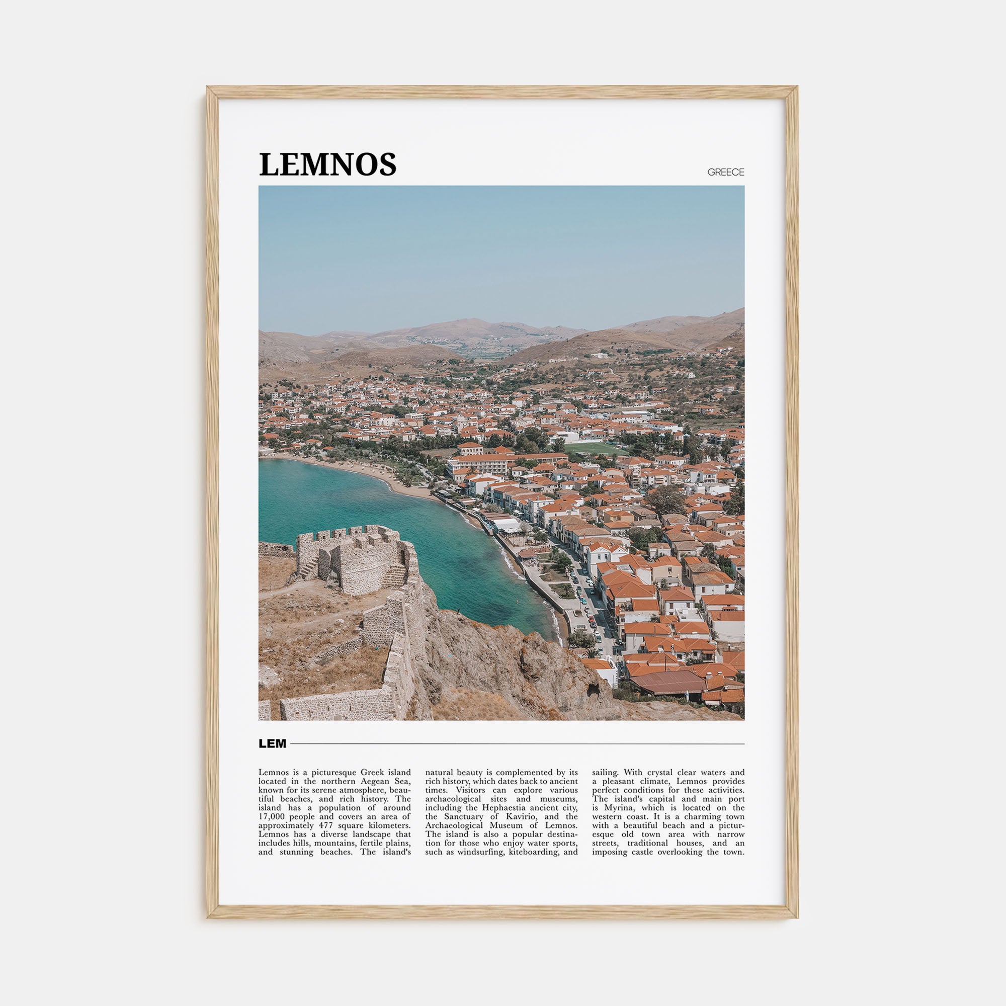 Lemnos Travel Color Poster