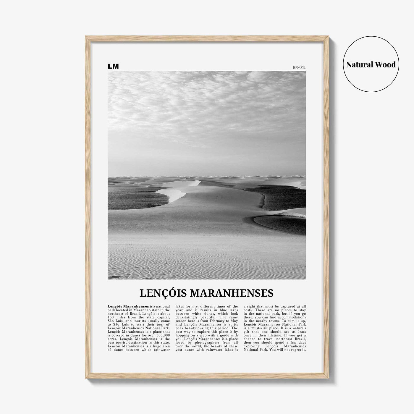 Lencois Maranhenses Print Black and White, Lençóis Maranhenses Wall Art, Lençóis Maranhenses Poster, Lençóis Maranhenses Photo, Brazil