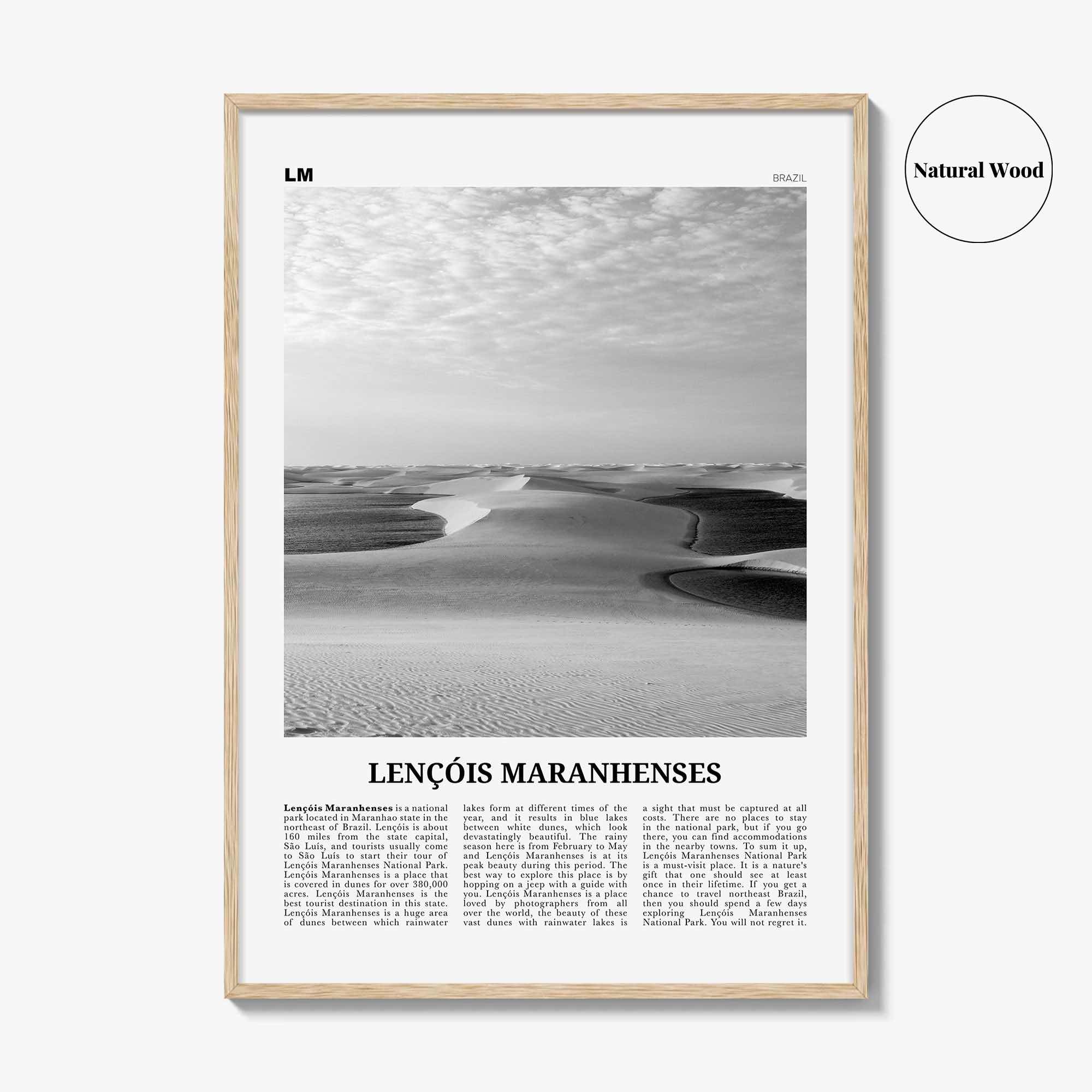 Lencois Maranhenses Print Black and White, Lençóis Maranhenses Wall Art, Lençóis Maranhenses Poster, Lençóis Maranhenses Photo, Brazil