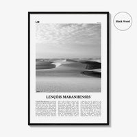 Lencois Maranhenses Print Black and White, Lençóis Maranhenses Wall Art, Lençóis Maranhenses Poster, Lençóis Maranhenses Photo, Brazil