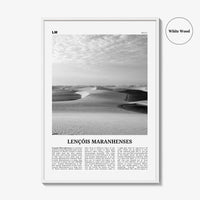 Lencois Maranhenses Print Black and White, Lençóis Maranhenses Wall Art, Lençóis Maranhenses Poster, Lençóis Maranhenses Photo, Brazil
