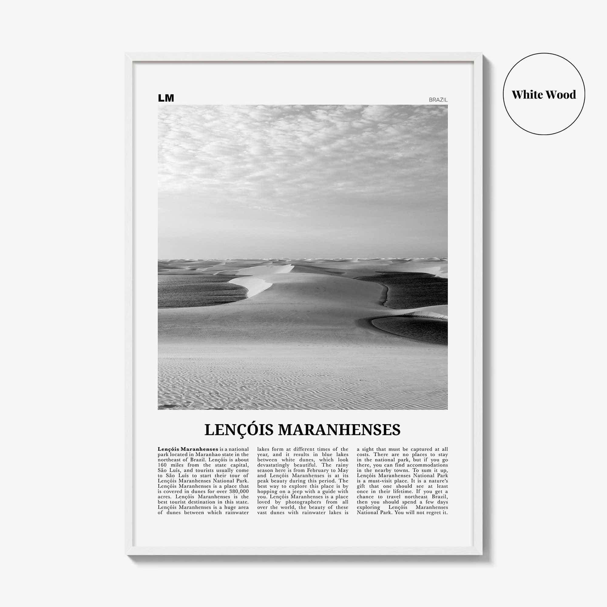 Lencois Maranhenses Print Black and White, Lençóis Maranhenses Wall Art, Lençóis Maranhenses Poster, Lençóis Maranhenses Photo, Brazil