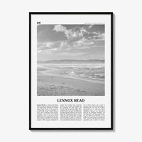 Lennox Head Print Black and White, Lennox Head Wall Art, Lennox Head Poster, Lennox Head Photo, Lennox Head Wall Décor, Lennox Head Map,