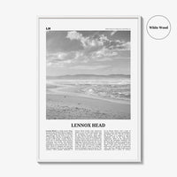 Lennox Head Print Black and White, Lennox Head Wall Art, Lennox Head Poster, Lennox Head Photo, Lennox Head Wall Décor, Lennox Head Map,