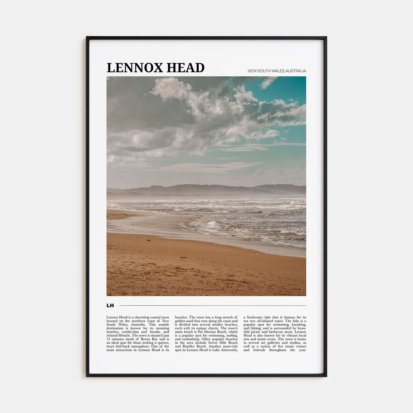 Lennox Head Travel Color Poster
